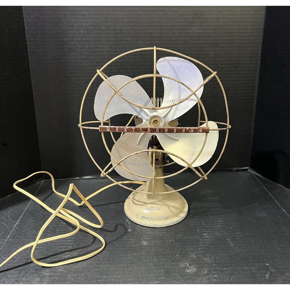 VINTAGE WESTINGHOUSE TABLE TOP ELECTRIC METAL FAN